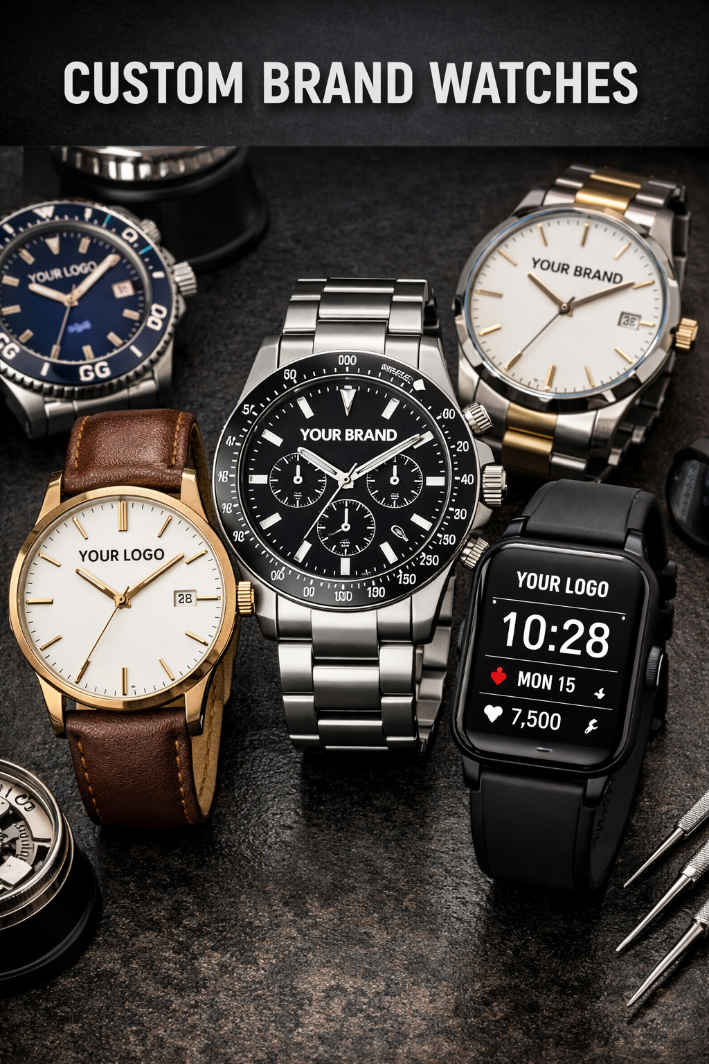 Custom branded watch